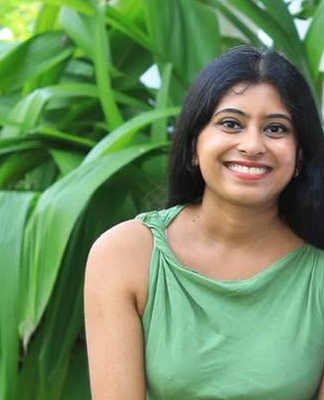 Dr Navindi Fernandopulle in a garden